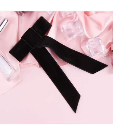 Minkissy Satin Ribbon Hair Bow Big Hair Bows Bowknot Hair Scrunchies Hair Barrettes Collection for Women Girls (Black) Women's Fashion Scarves - Buy Online on SooperMarket.com