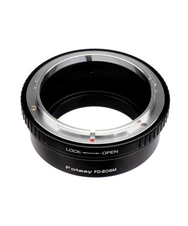 Fotasy Cannon FD Mount Lens to EF-M Mount Adapter, FD EFM Adapter, FD EOS M Adapter, Compatible with Canon EF M Mount Mirrorless Cameras EOS M M1 M2 M3 M5 M6 M6 Mark II M10 M50 M100 M200