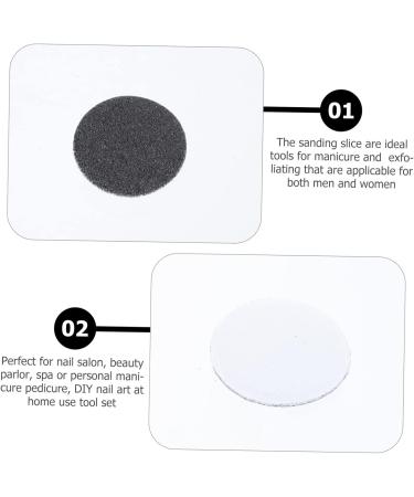 NOLITOY 1 Frosted Sheet Pedicure Tools for Feet Round Sanding Discs Manicure Grinding Slice Nail Set 2.5x2.5cm Black - Buy Online on SooperMarket.com