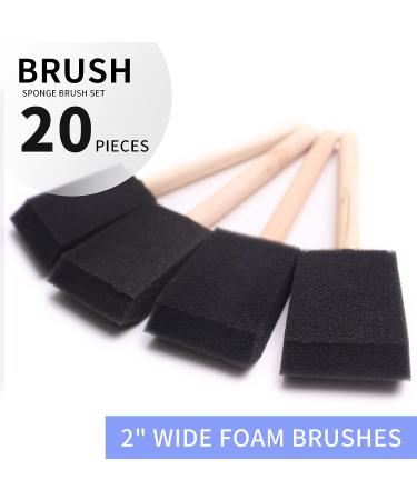 YiBaiBrush-Foam Paint Brushes  2 Inch Sponge Brushes 20 Pack  Sponge Paint Brushes  Foam Brushes  Painting Sponges  Sponge Paint Brushes for Painting and Staining 2 Inch 20pcs - Buy Online on SooperMarket.com