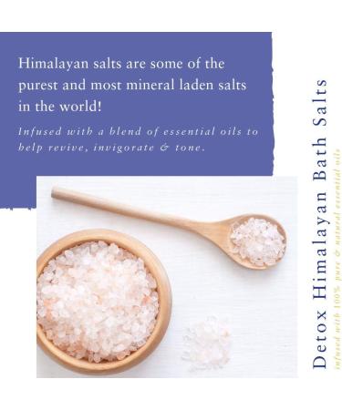 Absolute Aromas Detox Bath Salts 290g - Pink Himalayan Salt Infused with Cedarwood, Grapefruit, Geranium & Juniperberry Essential Oils - Buy Online on SooperMarket.com