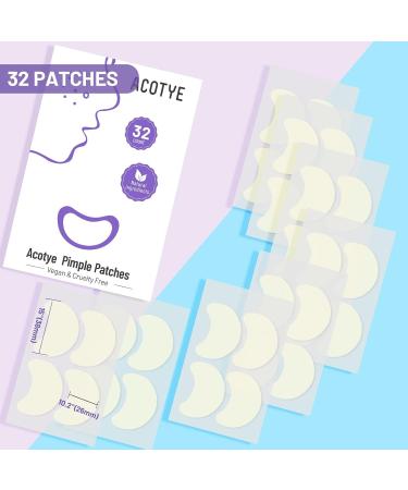 Acotye Pimple Patches - 32 Powerful Large Tea Tree Oil & Salicylic Acid Acne Treatments for Quick Healing of Breakouts on Chin Cheeks & Back - Buy Online on SooperMarket.com