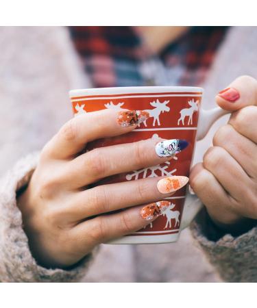 Christmas Nail Art Stamping Plates - 6-Piece Santa Reindeer & Snowflake DIY Manicure Templates for Winter Vacation - Buy Online on SooperMarket.com