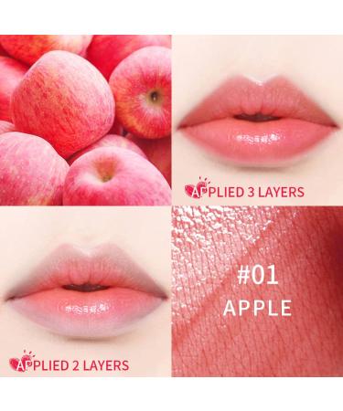 ZSSEMEI Lip Stain Tint Set - Mini Liquid Lipstick for Hydrating Cheeks and Eyes - Waterproof & Long Lasting - Easy Application Shimmery Natural Lip Gloss - Sexy Lip Color Makeup (1 APPLE) - Buy Online on SooperMarket.com