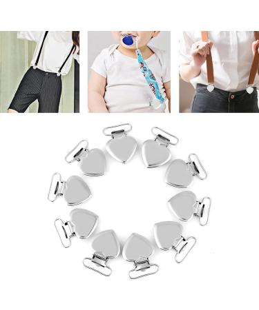 TEUOPIOE 10pcs Heart Shaped Metal Inserts - Pacifier Holder Clips for Home Crafts | International Shipping - Buy Online on SooperMarket.com