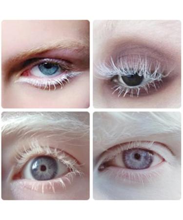 Buy White False Eyelashes - Colorful Cosplay Makeup & Natural Extensions for Halloween & Masquerade Parties | International Shipping - Buy Online on SooperMarket.com