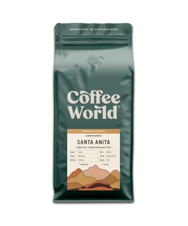 Coffee World Costa Rica Santa Anita Single Origin Espresso UK Roasted Coffee Beans - Medium Roast (1 x 1KG)
