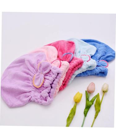 HAPINARY Elastic Shower Quick Dry Head Turbans Shower Cap for Microfiber Washcloth Turbans for Women Hair Ties Shower Head Towel Microfiber Hair Drying Cap Pink Women's Cute Hijab Pink medium - Buy Online on SooperMarket.com