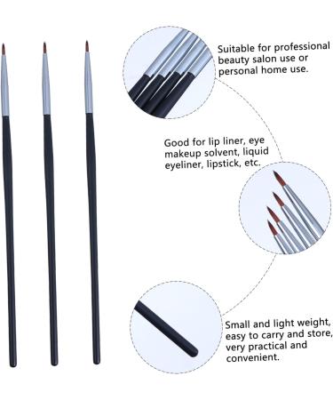 Healeved 4pcs Fine Eyeliner Brush Eyebrow Liner Brush Eyeshadow Cosmetic Eye Wand Lip Liner Fiber - Buy Online on SooperMarket.com