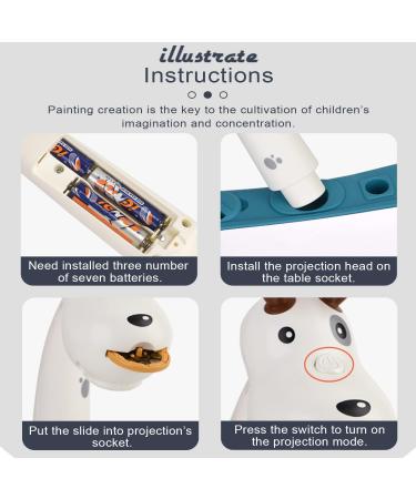 Puppy Projector Drawing Board for Kids - Trace and Draw Projection Painting Set | Table for Toddler 3 Years - Buy Online on SooperMarket.com