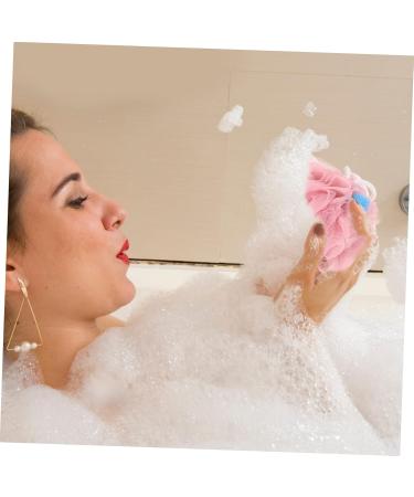 FRCOLOR Body Scrubber Set - 3pcs Ice Cream Bath Balls & Puff for Spa-Quality Cleansing | Perfect Loofah Cleaner & Bathing Sponge for All Skin Types - Buy Online on SooperMarket.com
