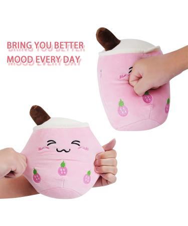 Anboor Bubble Tea Plush Pillow - Apple+Strawberry Flavor 25cm - Cute Soft Toy Stuffed Animal Gift for Kids - Buy Online on SooperMarket.com