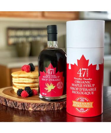 47 North Organic Maple Syrup 375ml - Single Source, Amber Grade | Whisky Bottle with Gift Sleeve - Buy Online on SooperMarket.com