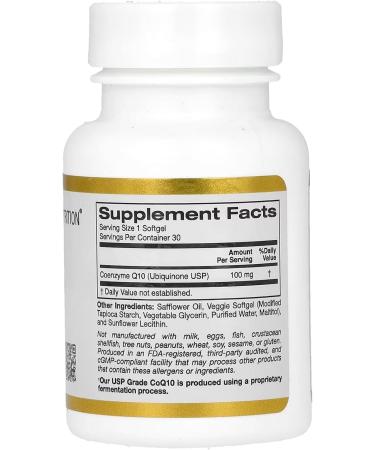 CoQ10 Compatible With California Gold Nutrition 100 mg 30 Softgels + Bonus Pill Organizer Weekly Pill Organizer Mini - Buy Online on SooperMarket.com