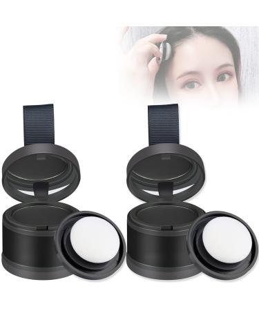 FREEORR 2Pcs Hairline Powder Magical Instantly Hair Line Shadow Quick Cover Hair Root Concealer with Puff Touch, Root Cover Up for Thinning Hair, Waterproof, Non-sticky#A
