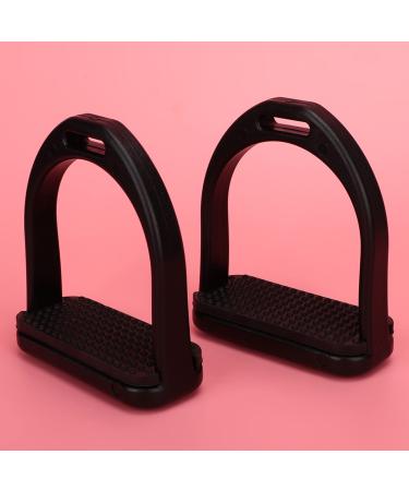 Doact stirrups for young people iron stirrups individual black rubber plastic for adults security for children iron horse medium dressage composite 13 (s)