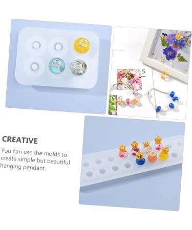 STOBOK 3 Pcs Pendant Silicone Mold Silicone Molds Sphere Beads Creative Crystal Epoxy Mold Epoxy Resin Flat As Shown 23X6.2CM - Buy Online on SooperMarket.com