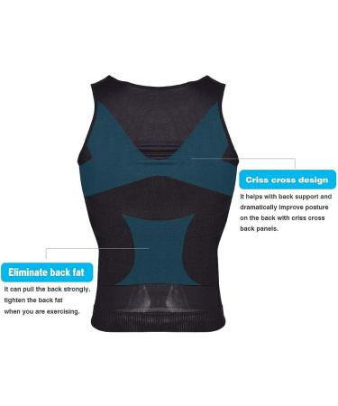 KOCLES Men's Compression Tank Top Body Shaper Vest - Abs Slimming Gym Shirt (Black, Medium) - Buy Online on SooperMarket.com