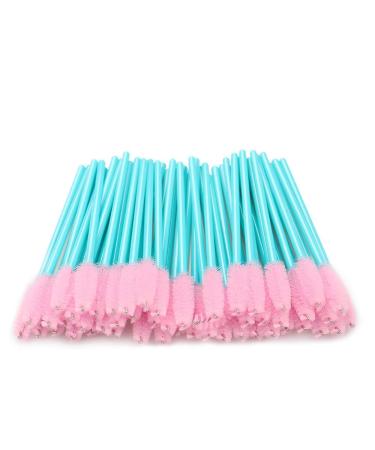 300 Pack Disposable Mascara Wands Eye Lash Brushes Eyelash Extension Tool Makeup Brush Kit, Blue/Pink Blue/Pink-300pcs