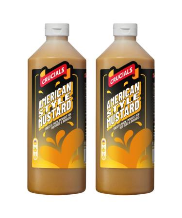 Mustard Bundle With Crucial American Style Mustard Squeezy Sauce 1ltr (2 Pack)