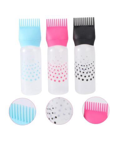 3-Pack Hair Dye Applicator Flap with Comb Squeeze Bottle Tool for Hair Coloring & Tinting Ideal for Hairdressers - 17x4.5cm - Buy Online on SooperMarket.com