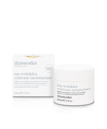 This Works My Wrinkles Extreme Moisture 60 ml - Anti Aging Face Cream with Bakuchiol Vitamin C and Hyaluronic Acid - Brightening Moisturiser to Smooth and Plump Dehydrated Skin Extreme Moisture 60mL
