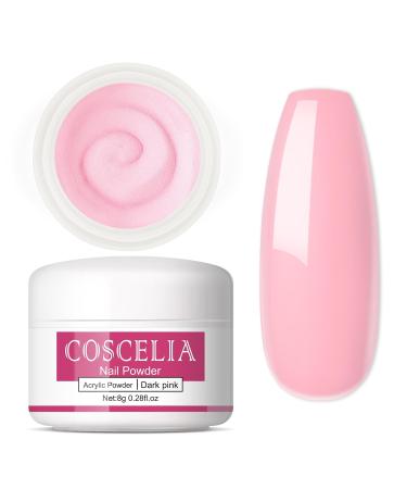 COSCELIA Acrylic Powder for Nails 8g - Dark Pink 044 | Best for Acrylic Nail Extensions - Buy Internationally - Buy Online on SooperMarket.com