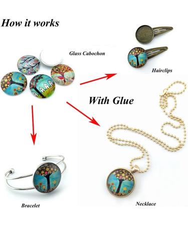 1 Transparent Glass Dome Tiles - 60 Pieces Clear Round Gems for Christmas Decor & Jewelry Making - Buy Online on SooperMarket.com