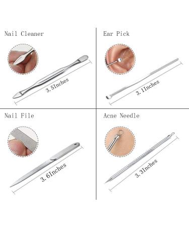 Professional Manicure Set - 12-Piece Stainless Steel Nail Clipper & Pedicure Kit | Travel Grooming Tools (Pink) - International Shipping Available - Buy Online on SooperMarket.com