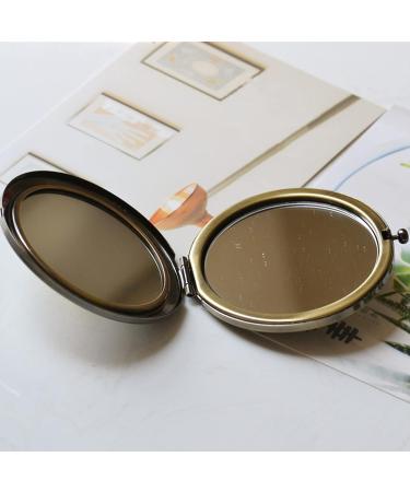 ROSEWARD Hand Painted Sunflower Compact Mirror - 1X/2X Magnifying Copper Round Handheld Makeup Mirror for Women - Unique Travel Gift - Buy Online on SooperMarket.com
