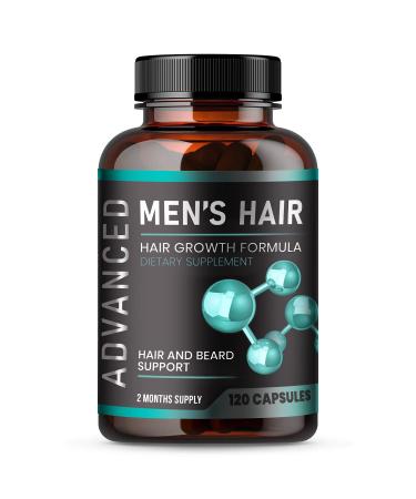 Hair Growth Vitamins For Men - Anti Hair Loss Pills. Regrow Hair & Beard Growth Supplement For Volumize, Thicker Hair.Stop Hair Loss And Thinning Hair With Biotin & Saw Palmetto Hair Vitamins.120 Caps