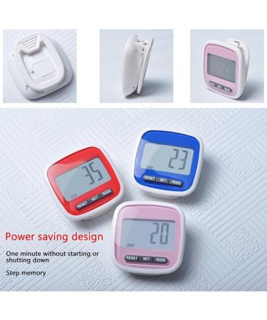 Simple 3D Pedometer with LCD Display - Clip-on Walking & Running Counter in Red | International Shipping Available - Buy Online on SooperMarket.com