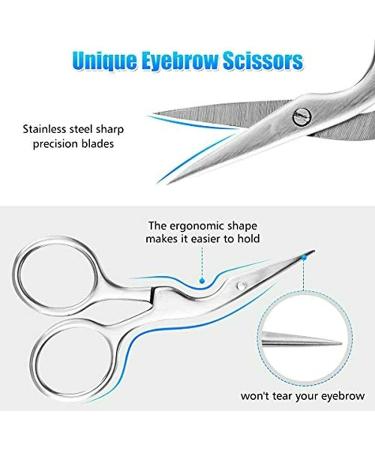 NEWEST Silver Eyebrow Tweezers and Brow Shaping Scissors - Buy Online on SooperMarket.com