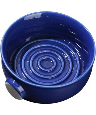 Beavorty Antique Shaving Shell - 2 Pack Ceramic Razor Cup for Shaving Brush & Foam - 11.5x11.5cm - Blue - Buy Online on SooperMarket.com