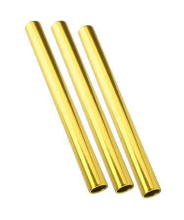 Jovenn Relay, 3pcs WearResistant Comfortable Grip Track and Field Relay Batons Bright Color for Running for Match Match Use gold