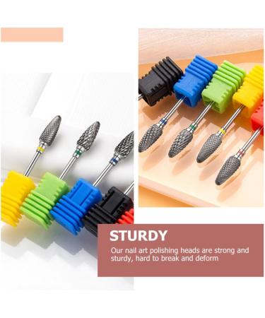 POPETPOP 2pcs Nail Polisher Tools Nail Stamping Polish Nail Polishes Drill Bits for Metal Nail Drill Tips Cuticle Hand Wisking Tool Electric Nail Art Polishing Bits Creative Nail Bits Alloy 7x1.3cmx2pcs As Shown 3x2pcs - Buy Online on SooperMarket.com
