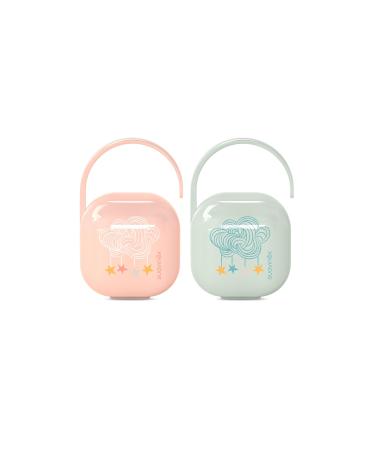 Buy Suavinex Pacifier Holder & Box for 2 Pacifiers - Pink Dreams | Ideal Baby Storage Solution - International Shipping Available - Buy Online on SooperMarket.com