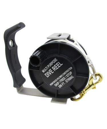 Scuba Choice Diving Stainless Steel Heavy Duty Multi-Purpose Dive Reel 290ft Black