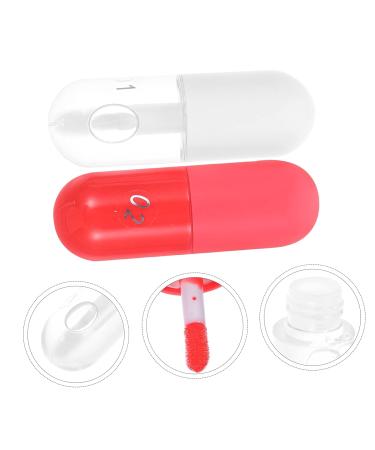 Beatifufu 2pcs Lip Plumper Gloss Duo - Moisturizing & Plumping Lip Care Set, Rosy Transparent - 5.3x1.8x1.8cm - Buy Online on SooperMarket.com
