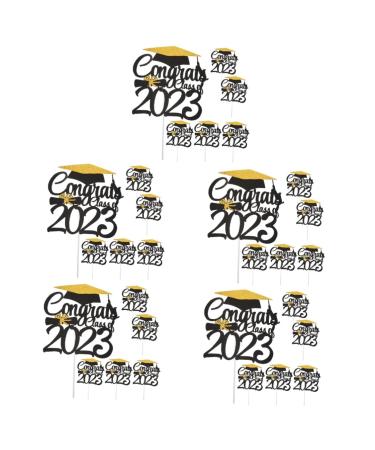 ERINGOGO 30 Pcs Graduation Cake Decorating Graduation Cupcake Graduation Party Favors Cupcake Decorating Cocktail Garnish Congratulations Cupcake Topper Paper Cup Party Supplies