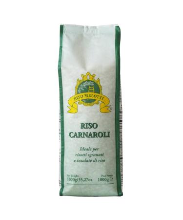 Riso Carnaroli Melotti | Italian Classic Risotto Rice | 2.2lb (1kg) 2.2 Pound (Pack of 1)