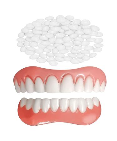 Fake Teeth  2 PCS Dentures Teeth for Women and Men  Dental Veneers for Temporary Teeth Restoration  Nature and Comfortable  Protect Your Teeth and Regain Confident Smile  Natural Shade-n3