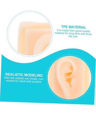 Plafope 1 Pair Soft Silicone Human Ear Earrings for Models - Flexible and Realistic Simulation for Hearing Aid Practice and Teaching - Buy Online on SooperMarket.com