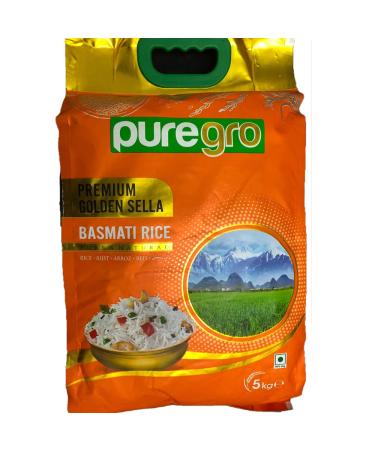 Puregro Premium Golden Sella Basmati Rice 5kg 5 kg (Pack of 1)
