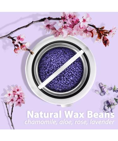 Waxing Kit with Hard Wax Beans - Painless Hair Removal for Women Men - At Home Waxing Kit for Sensitive Skin - Includes Wax Warmer and Applicator Sticks - Eyebrow, Armpit, Bikini, Brazilian - Buy Online on SooperMarket.com