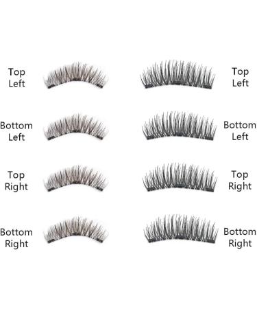 8Pcs Magnetic Eyelashes Reusable 3D Full Eye Dual Magnetic False Lightweight Eyelashes Set with Tweezer(No Glue Needed) - Buy Online on SooperMarket.com