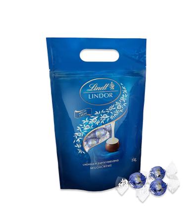 Lindt Lindor Chocolate Balls - 1kg Milk Cream Filling | Large Pack for Gifting | Premium Quality Chocolate - Buy Online on SooperMarket.com