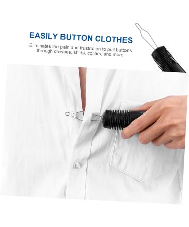 Button Hook Helper 3 pcs Metal Button Aid Zipper Pull Assist Dressing Tool Clothing Assistance Tool Dressing Aid for Seniors Buttons - Buy Online on SooperMarket.com