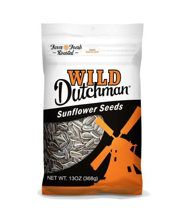 Wild Dutchman Roasted Sunflower Seeds in a Resealable Bag for Ultimate Freshness and an Easy Pour Snack Salted Original Flavor 13 oz (Pack of 1) Original 13 Ounce (Pack of 1)