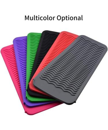 Dajidafu Heat Resistant Pad Travel Easy Storage Wave Texture Skid-proof Design Flat Iron Holder Perfect Giftfor Straightener No.1 - Buy Online on SooperMarket.com